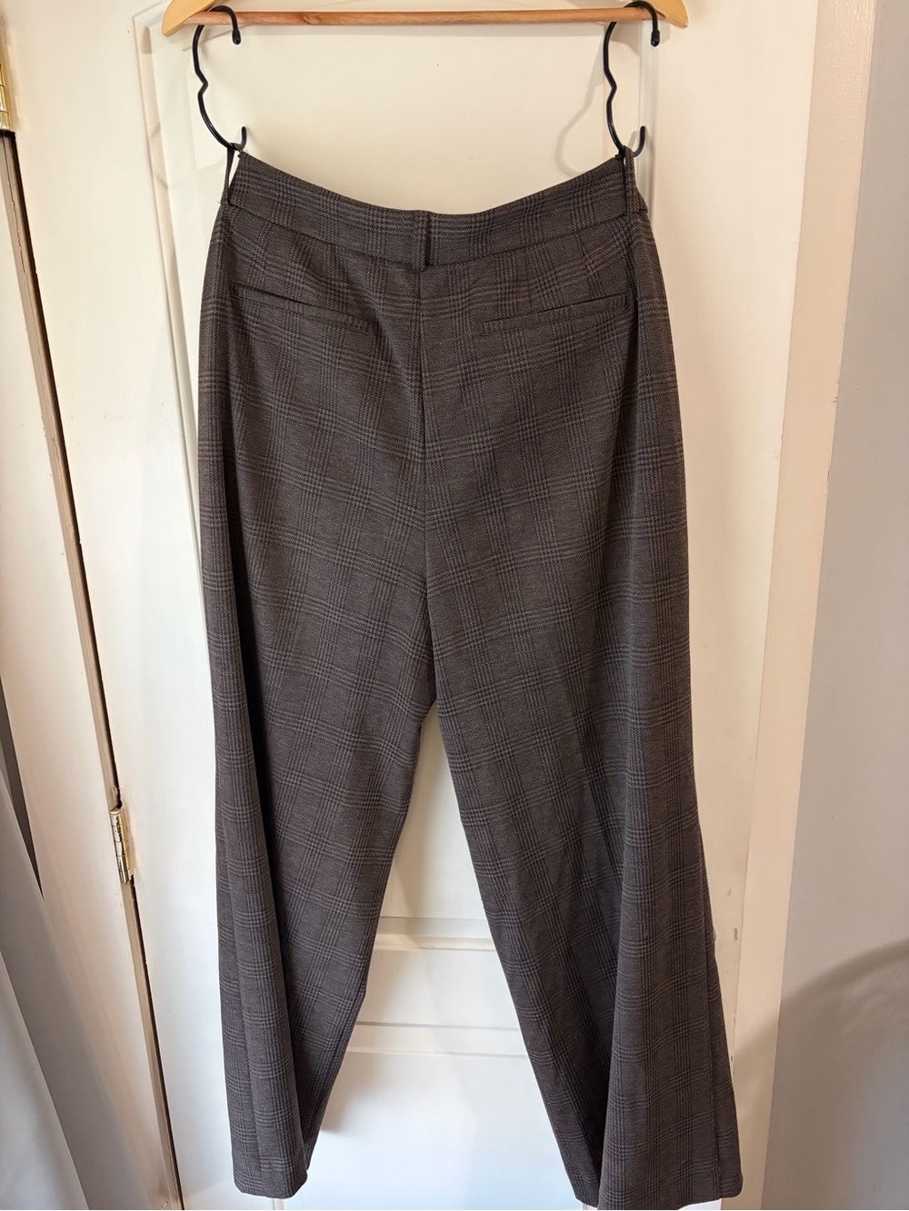 Simply Vera Vera Wang Brown Plaid Wide Leg Pants - Picture 5 of 5
